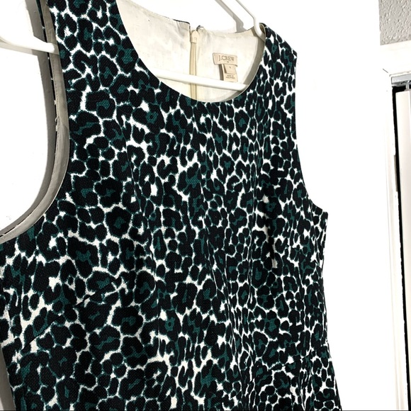 J. Crew green/black/white cheetah print sleeveless dress. - Picture 7 of 14
